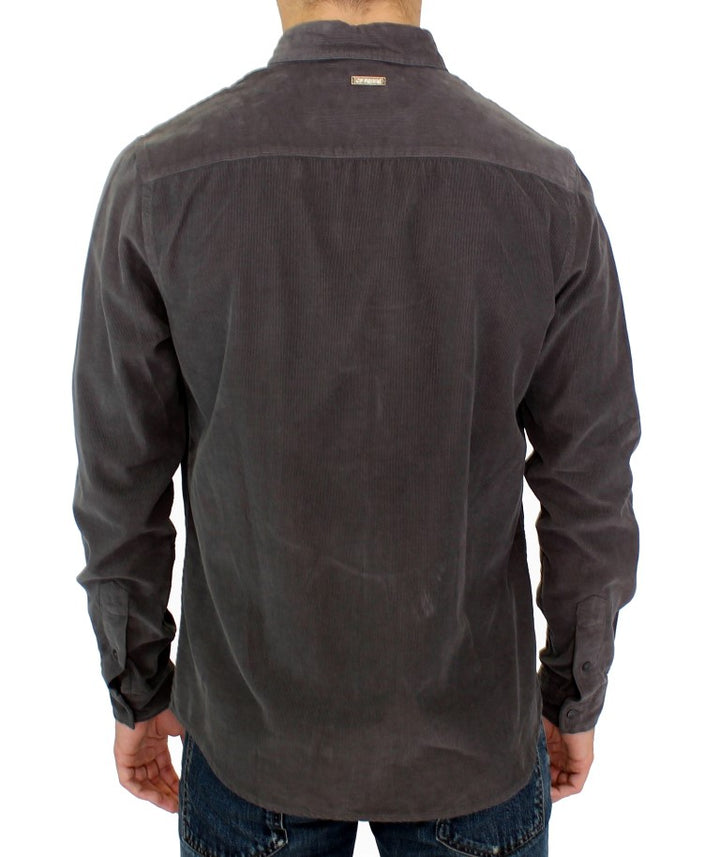 Grünes Freizeithemd aus Baumwolle mit Knopfleiste