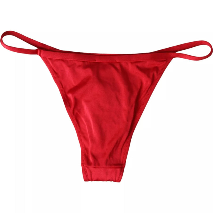 Red Nylon Stretch Swimwear Swimsuit Bottom Bikini