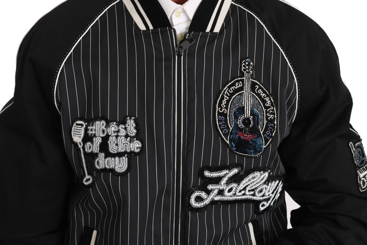 Schwarze DD58 SG62 Paillettenbesetzte Perlenjacke