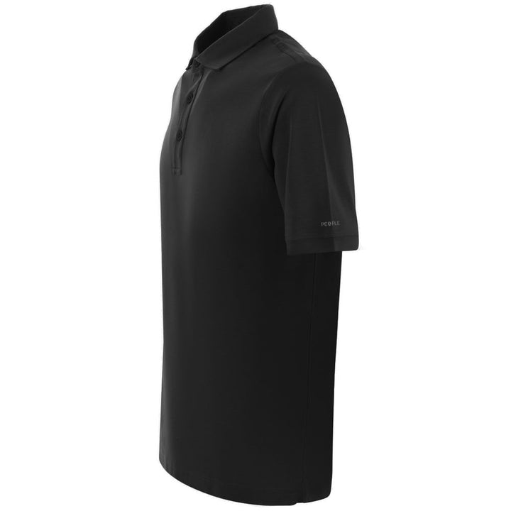 Schwarzes Baumwoll-Poloshirt