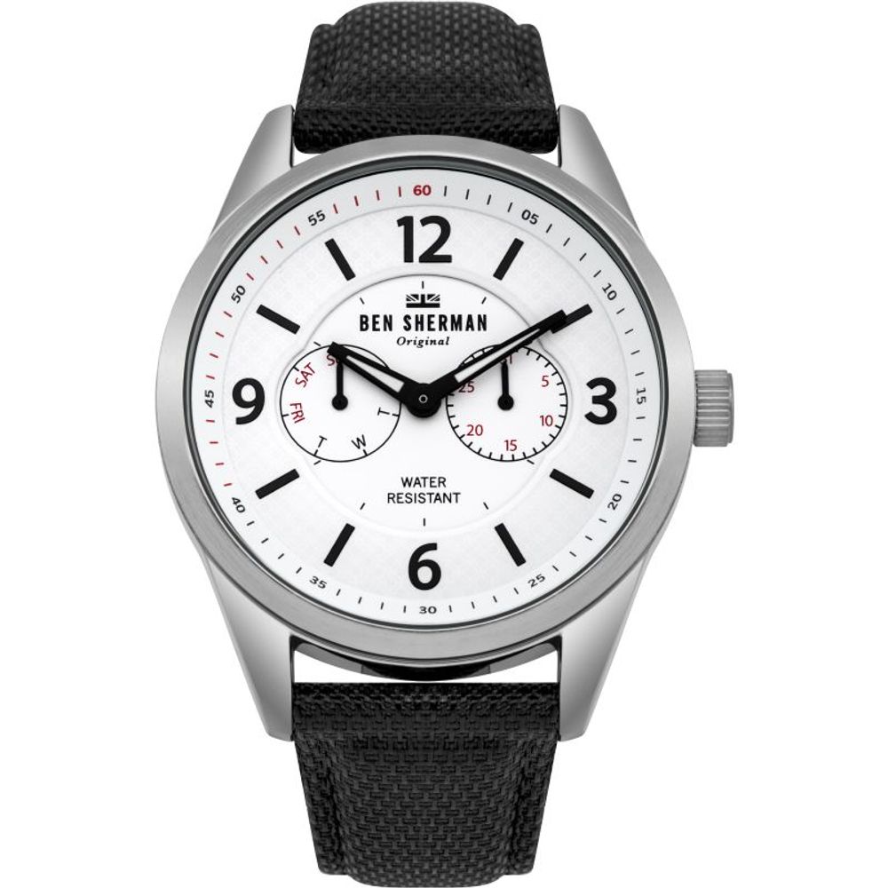 Black leather watch
