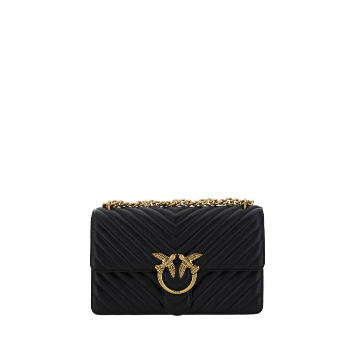 Schwarze Kalbshaut Bos Taurus Schultertasche