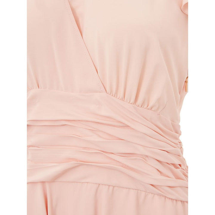 Elegantes Kleid aus rosa Acetat