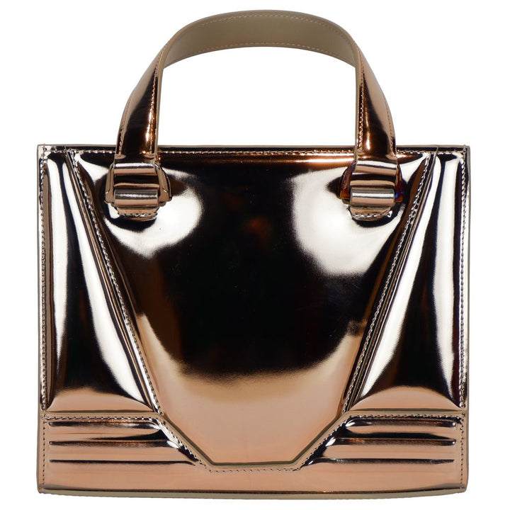 Graue Lederhandtasche