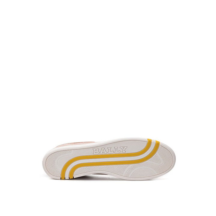 Elegante rosa Baumwoll-Leder-Sneakers