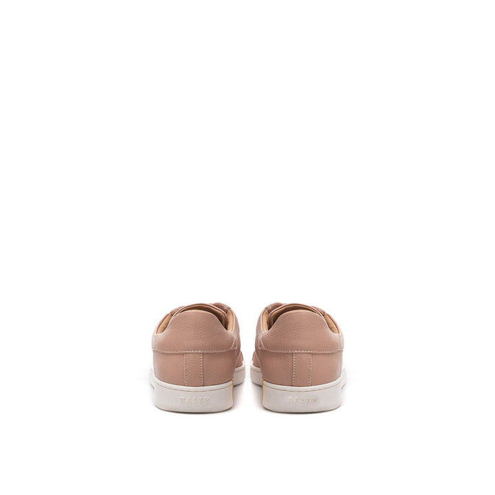 Elegante rosa Baumwoll-Leder-Sneakers