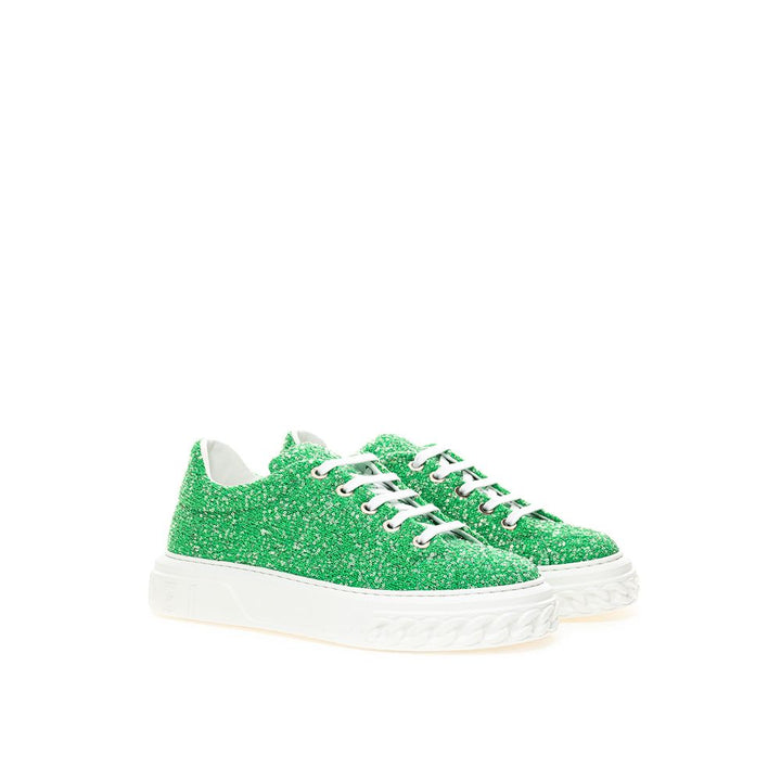 Emerald Elegance leather sneakers