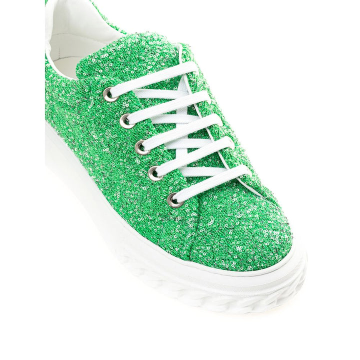 Emerald Elegance leather sneakers