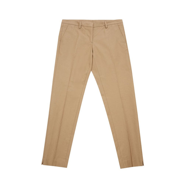 Elegante braune Baumwollhosen für Frauen