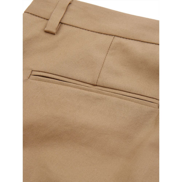 Elegante braune Baumwollhosen für Frauen