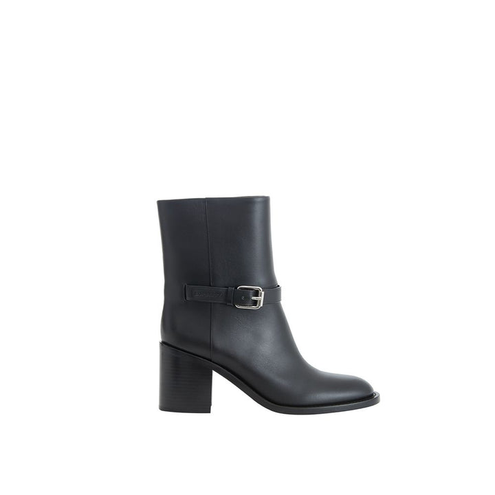 Black leather boots