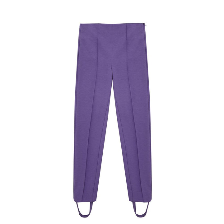 Elegante lila Viskose-Hose