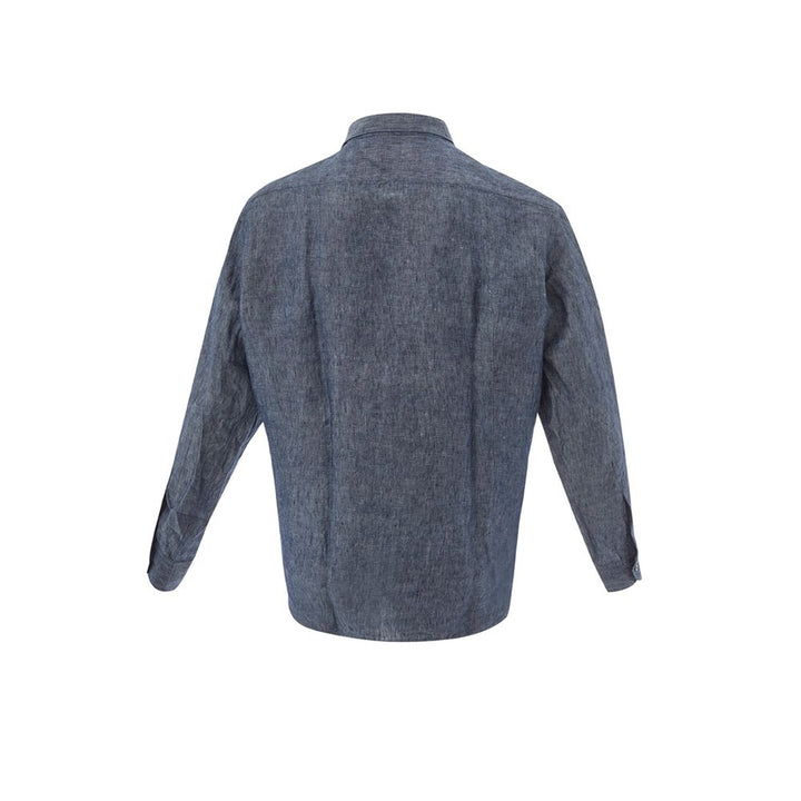 Elegantes flachsblaues Hemd für Männer