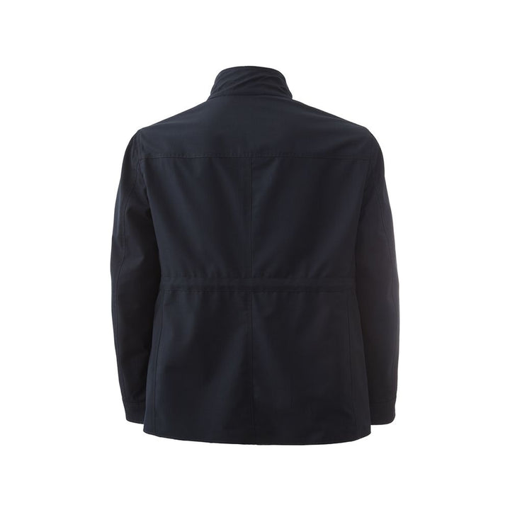 Elegante blaue Jacke aus Wolle für Männer