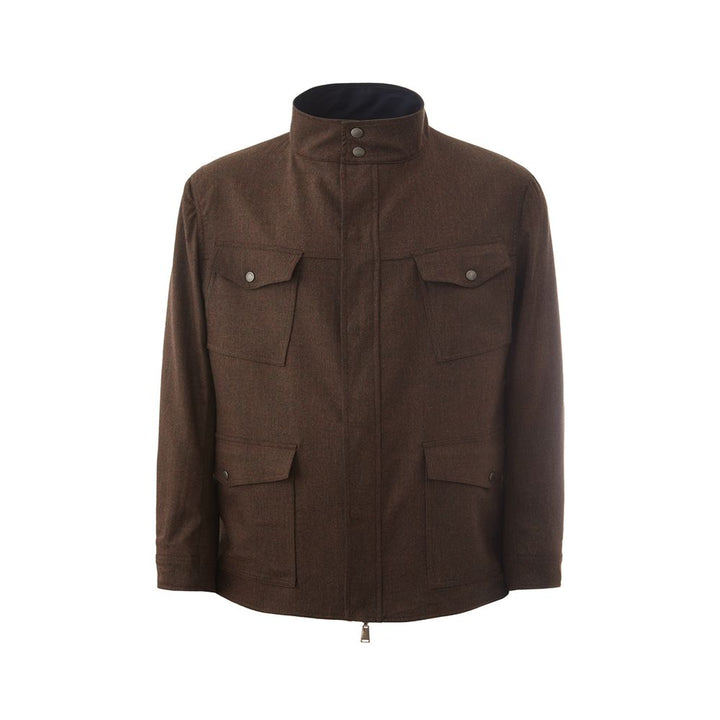 Elegante blaue Jacke aus Wolle für Männer