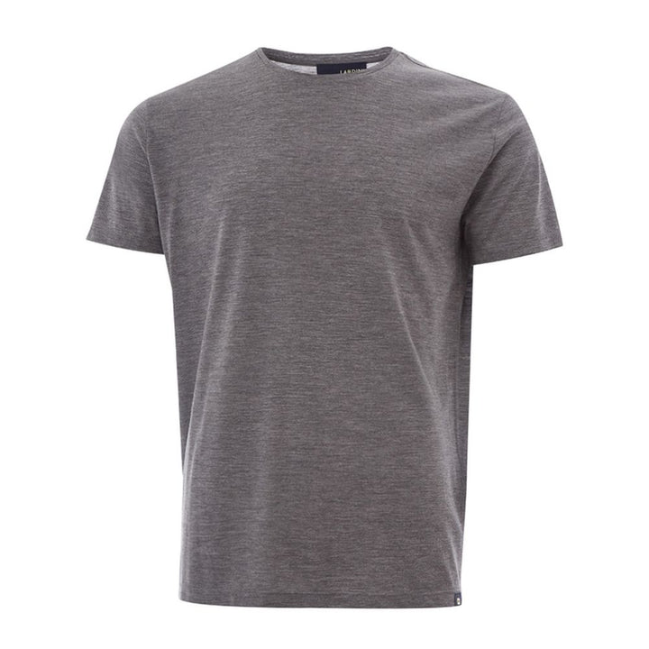 Elegantes graues Designer T-Shirt aus Wolle
