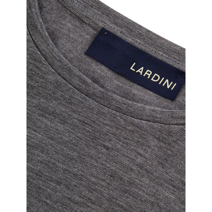Elegantes graues Designer T-Shirt aus Wolle