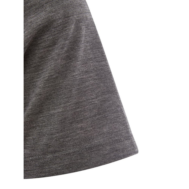 Elegantes graues Designer T-Shirt aus Wolle