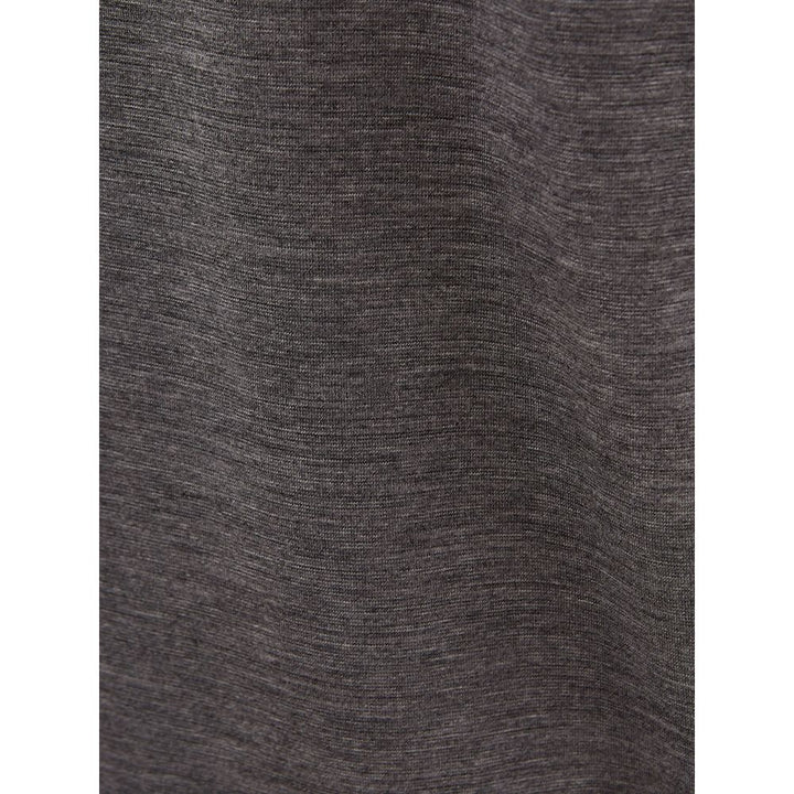 Elegantes graues Designer T-Shirt aus Wolle