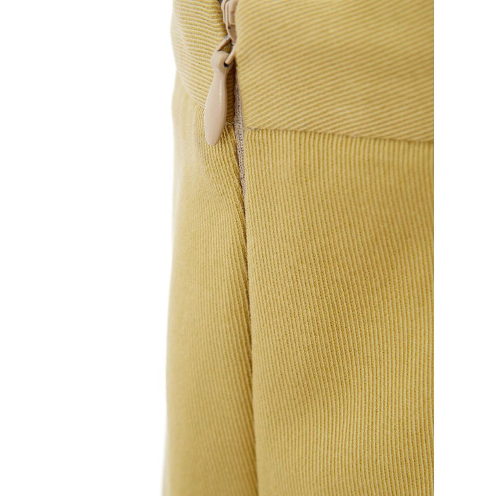 Golden elegance cotton trousers