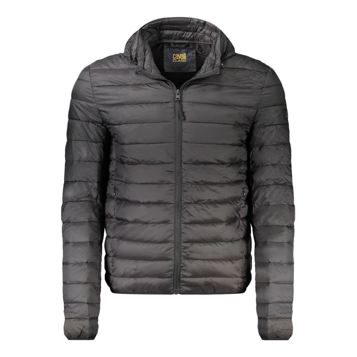 Schwarze Polyester Herrenjacke
