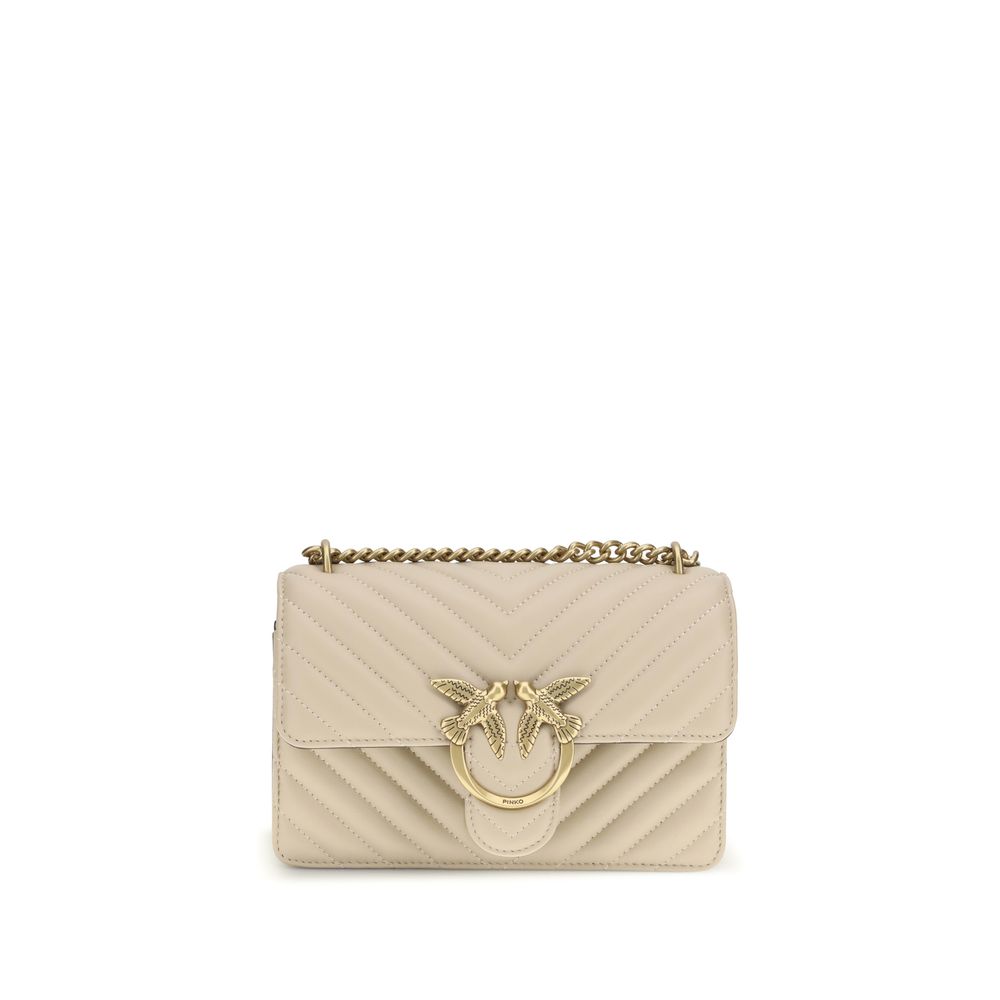 Kalbsleder Bos Taurus Schultertasche Beige