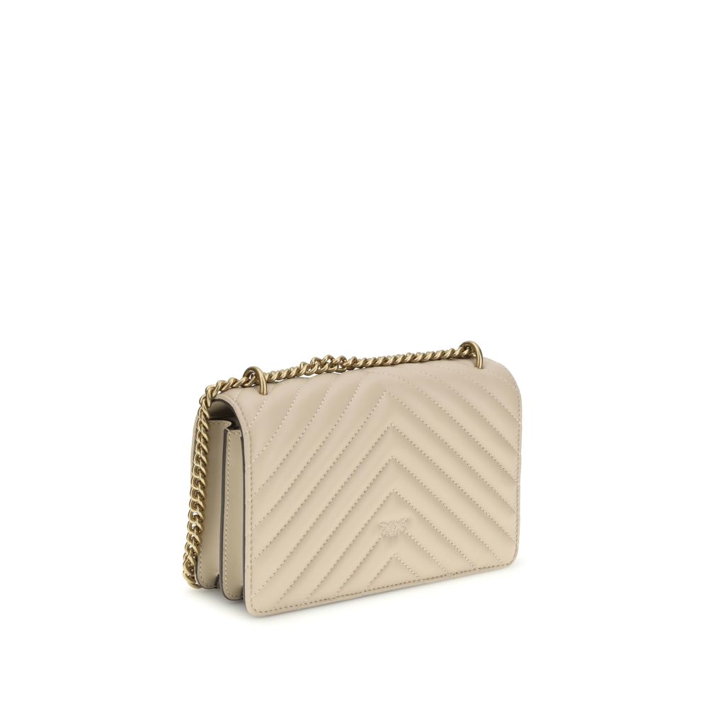 Kalbsleder Bos Taurus Schultertasche Beige