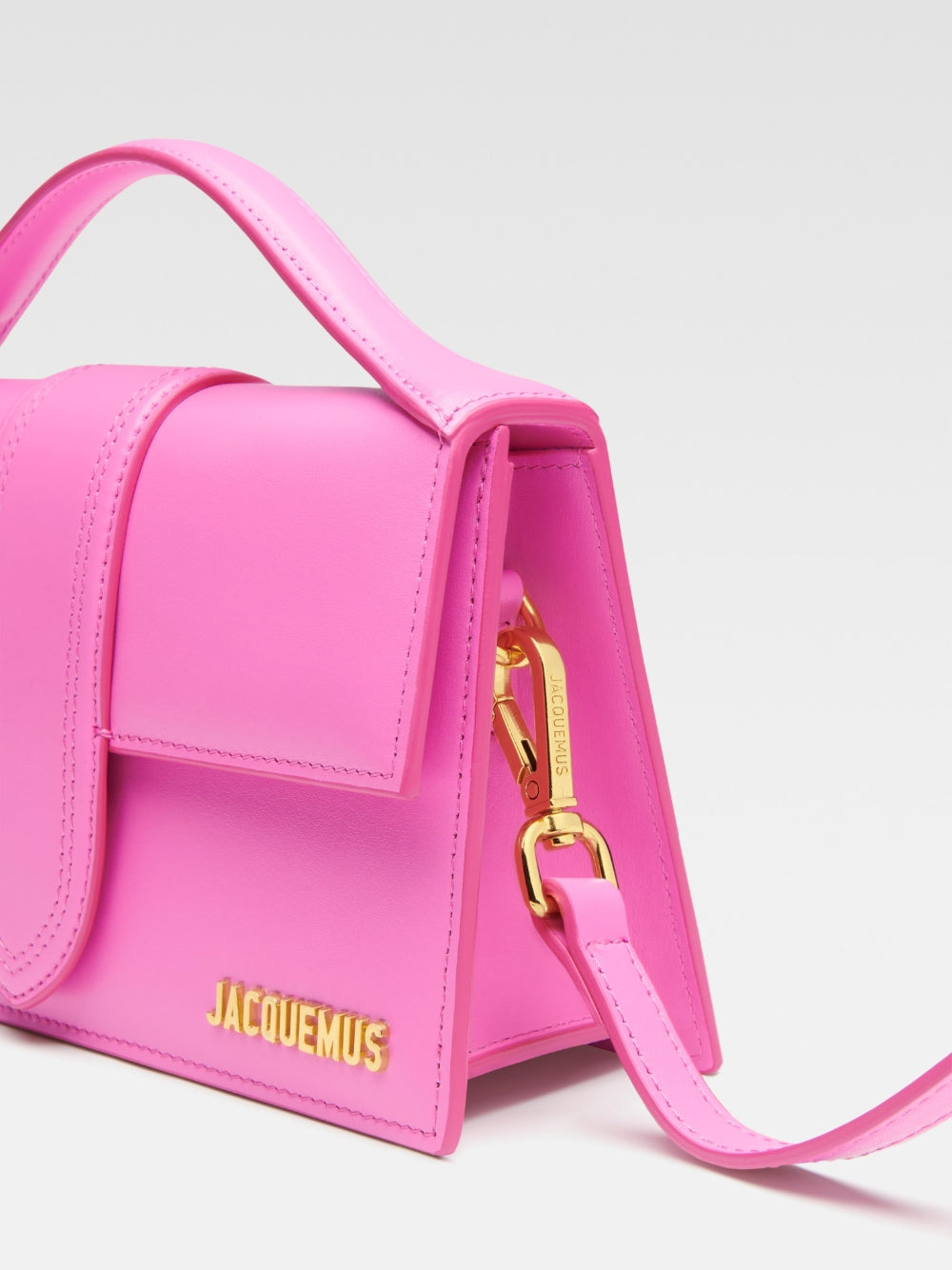 Neon Pink Leather Le Grand Bambino Handtasche
