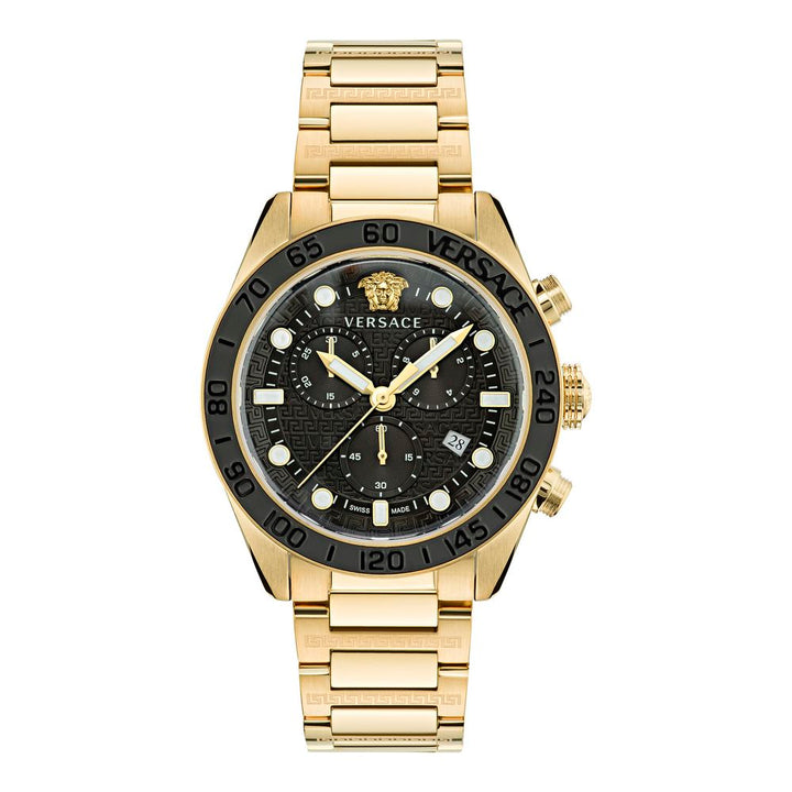 Goldfarbene Edelstahl-Dresswatch