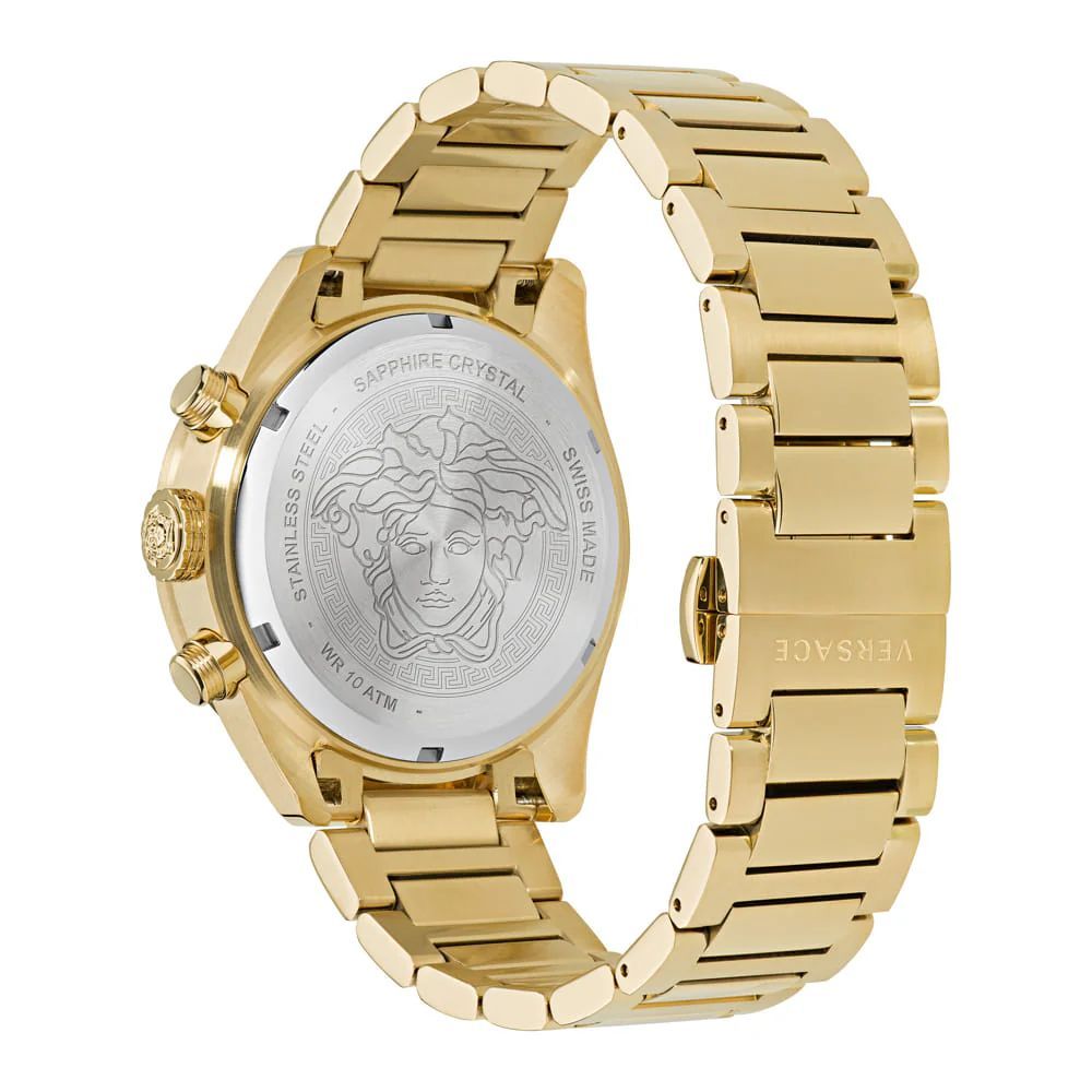 Goldfarbene Edelstahl-Dresswatch