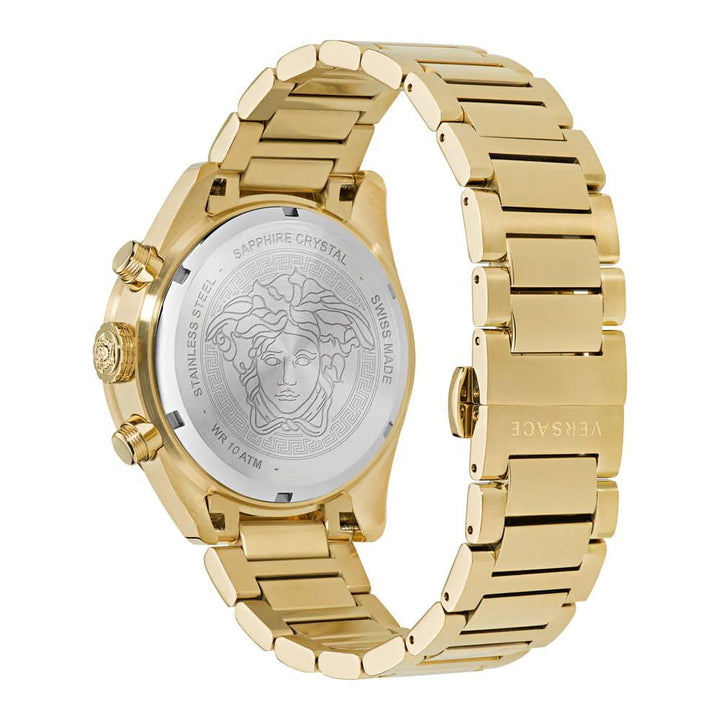 Goldfarbene Edelstahl-Dresswatch