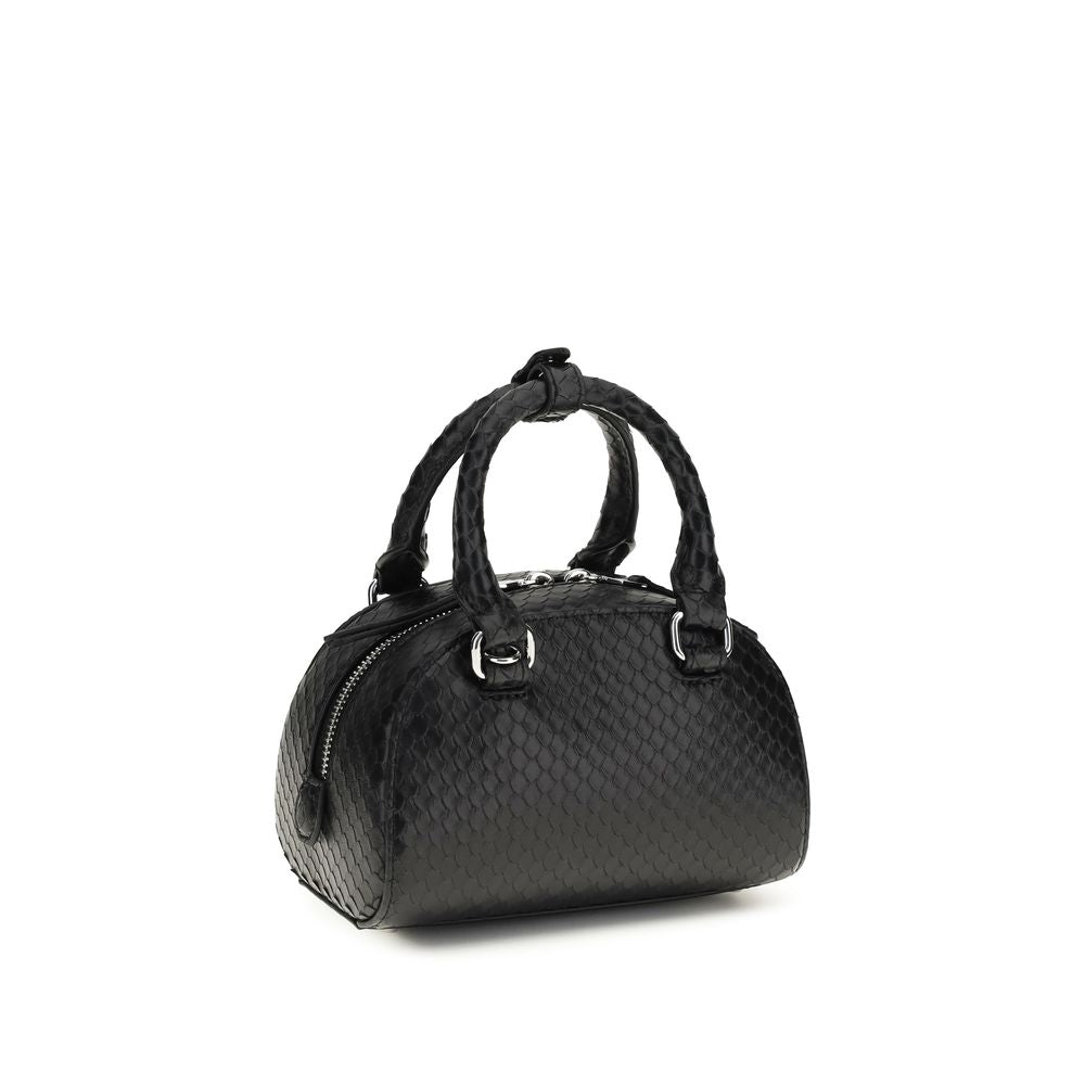 Schwarze Kalbsleder Bos Taurus Handtasche