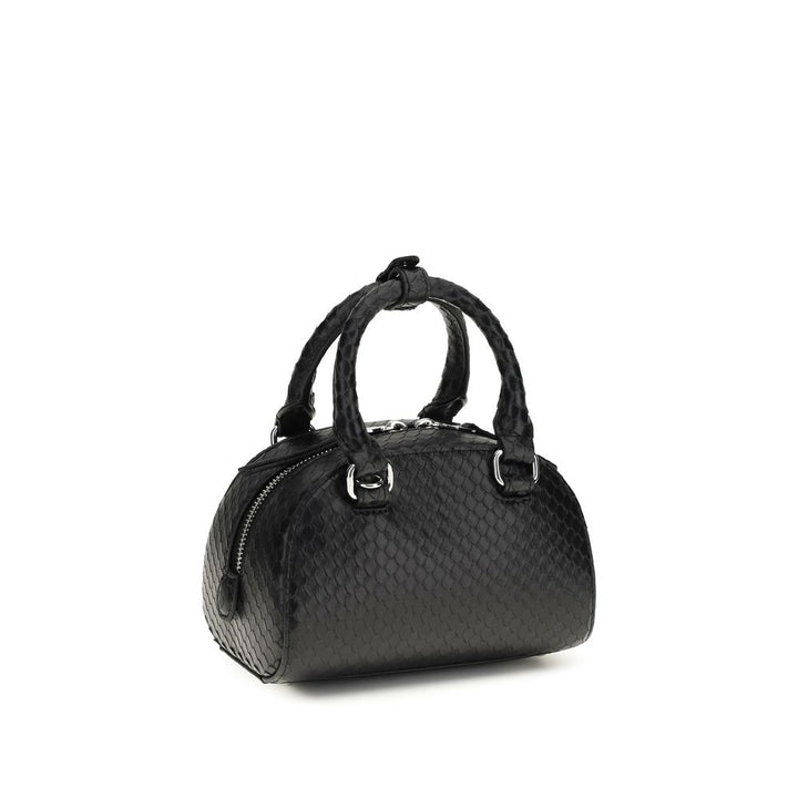 Schwarze Kalbsleder Bos Taurus Handtasche