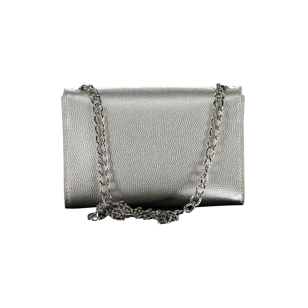 Damenhandtasche aus Polyurethan in Argento