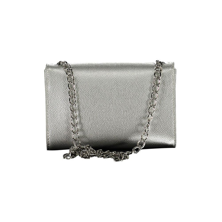 Damenhandtasche aus Polyurethan in Argento