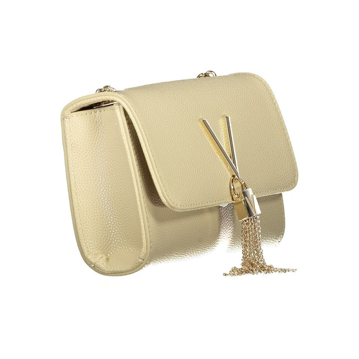 Damenhandtasche aus beigem Polyurethan