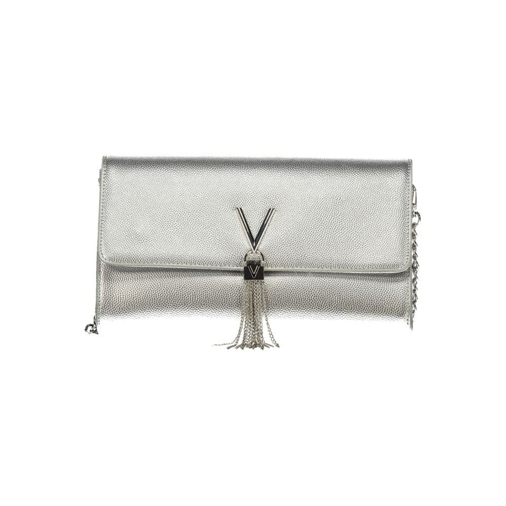 Damenhandtasche aus silbernem Polyurethan