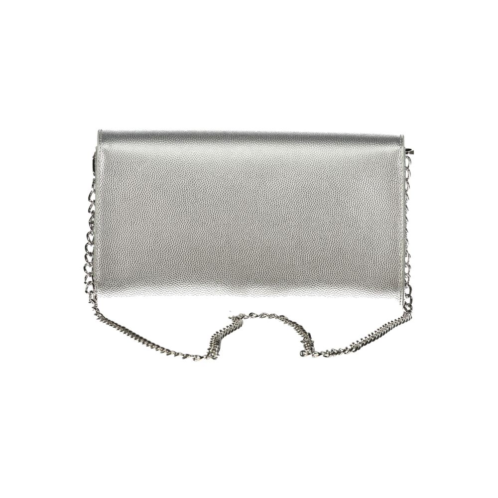 Damenhandtasche aus silbernem Polyurethan