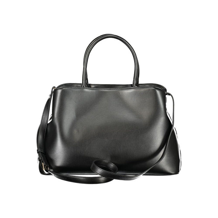 Schwarze Damen-Tasche aus Polyurethan