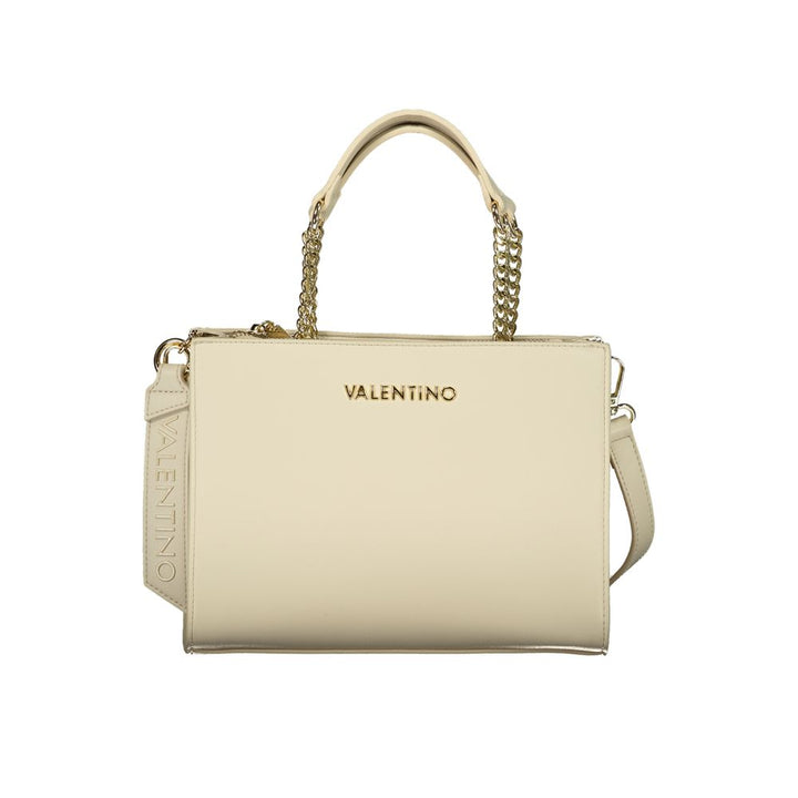 Beige Polyurethan Damentasche