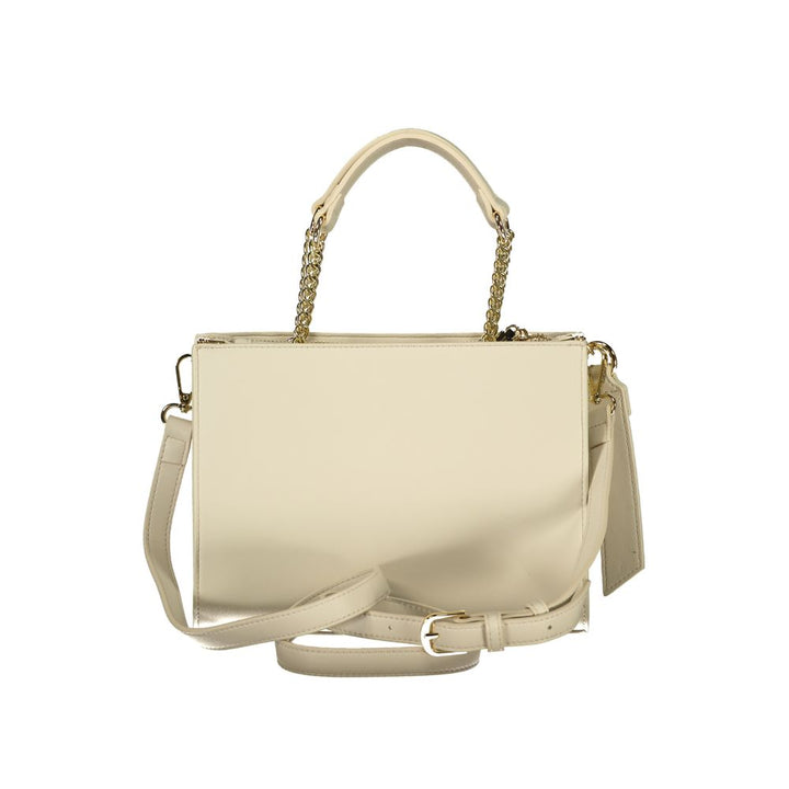 Beige Polyurethan Damentasche