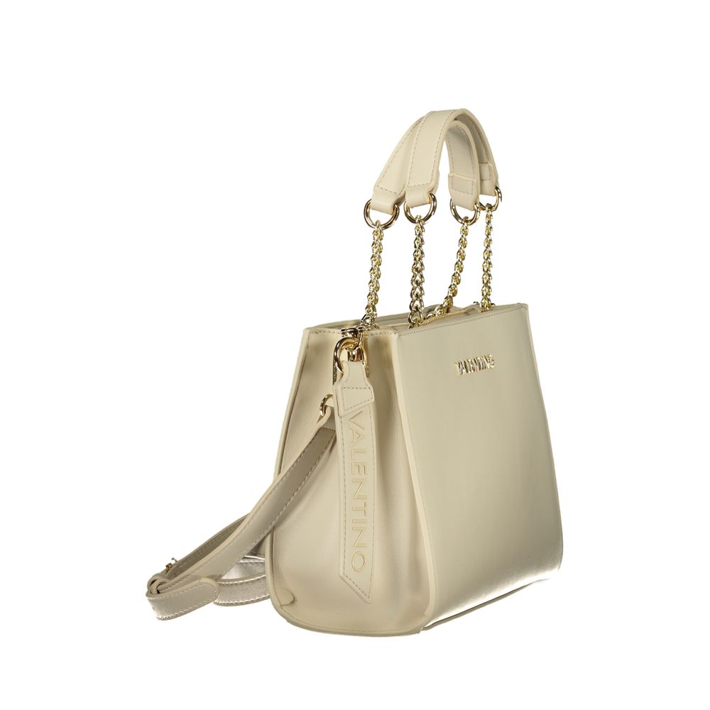 Beige Polyurethan Damentasche