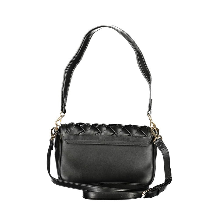 Schwarze Damenhandtasche aus Polyurethan