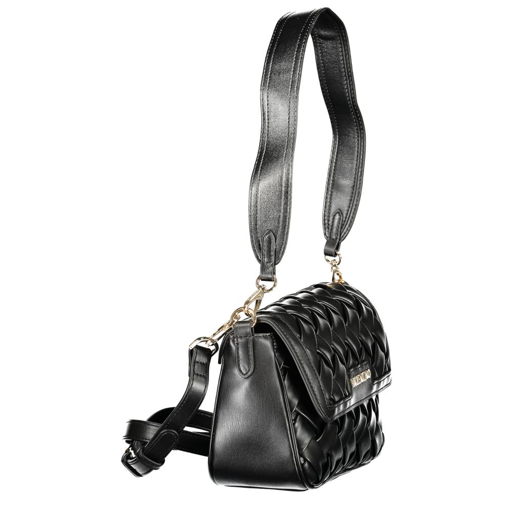 Schwarze Damenhandtasche aus Polyurethan