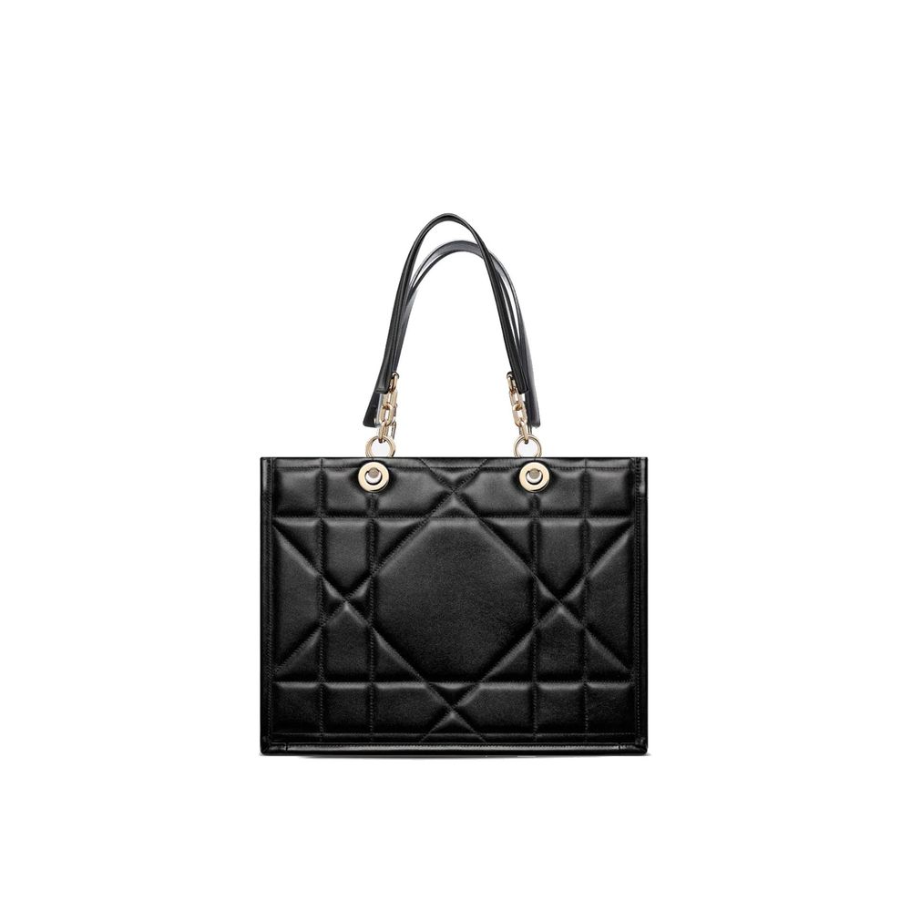 Schwarze Leder-Handtasche