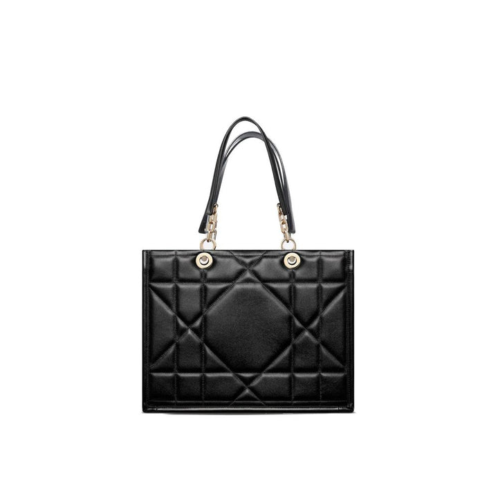 Schwarze Leder-Handtasche