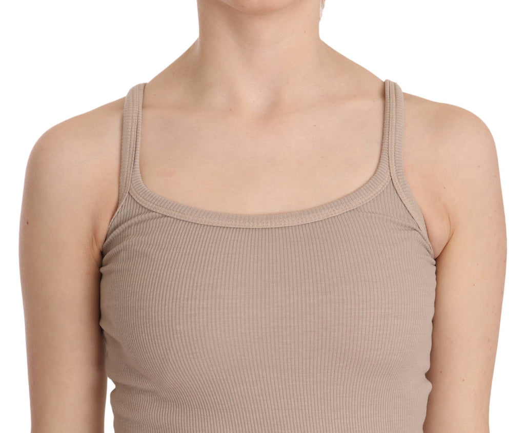 Elegant spaghetti strap cotton blouse