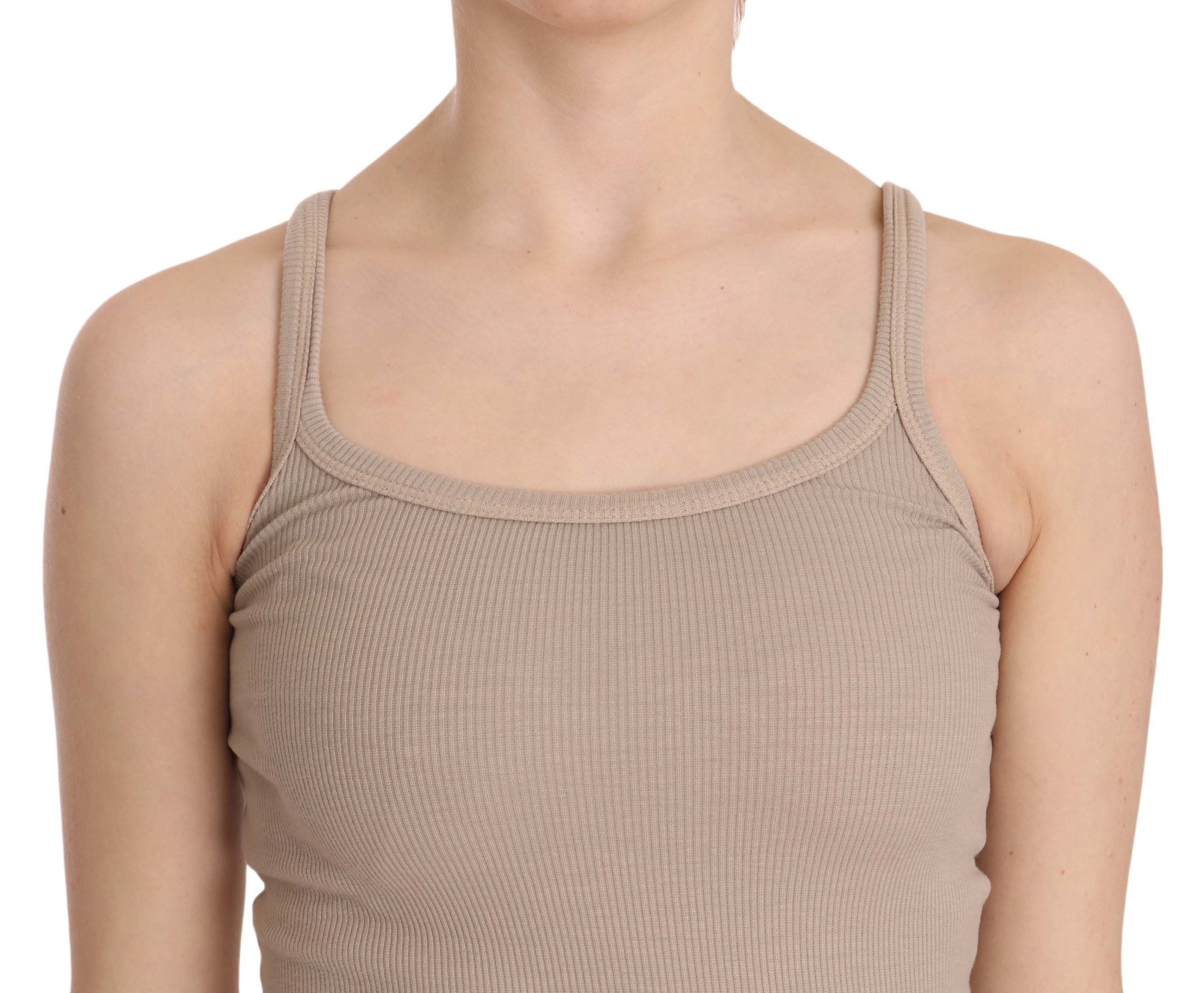 Elegant spaghetti strap cotton blouse