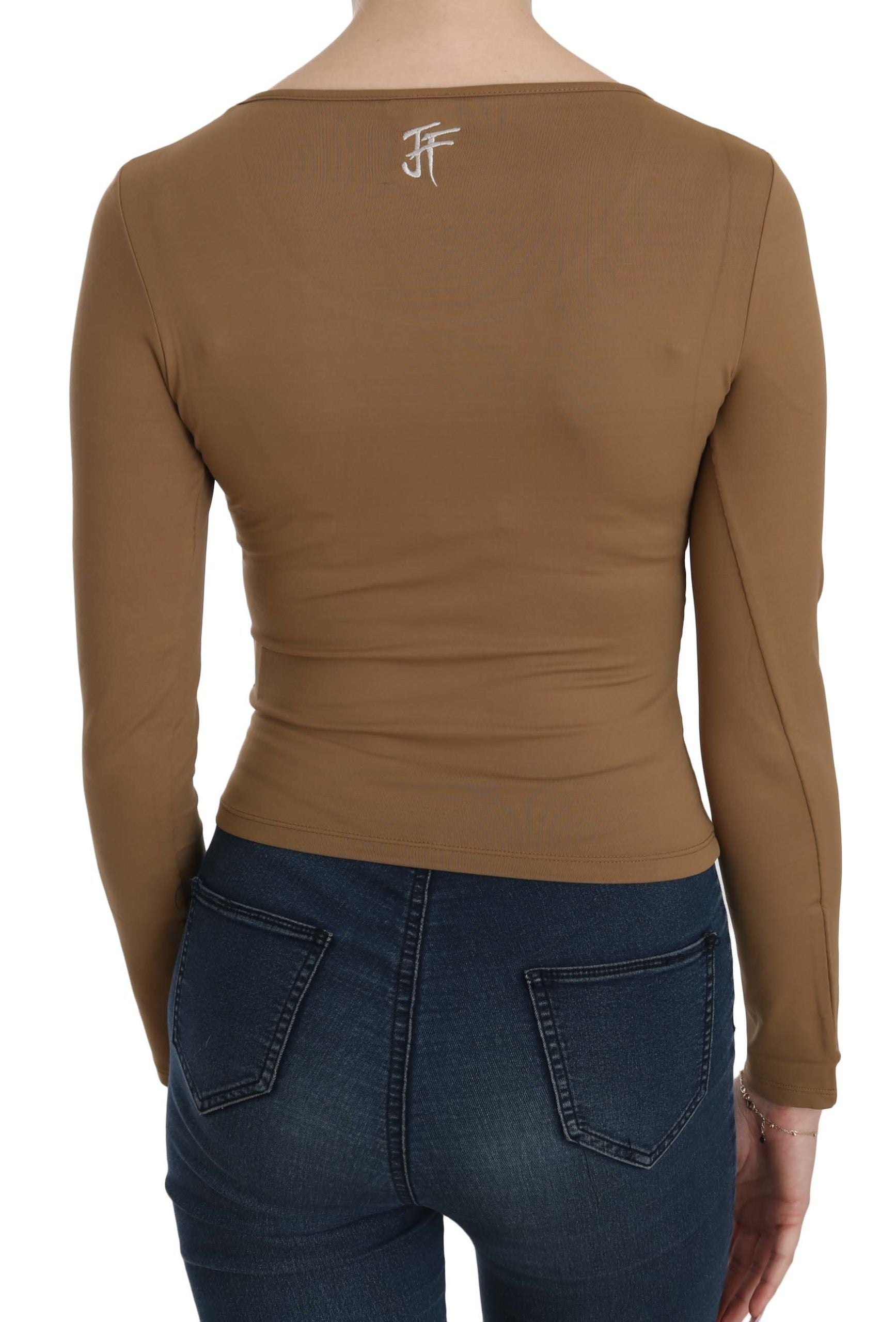 Elegant brown tailored blouse for elegant evenings