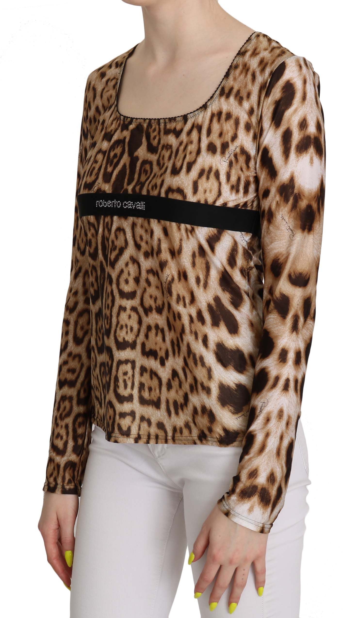 Elegant leopard top with long sleeves